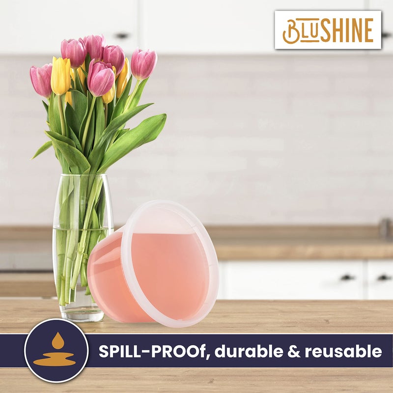 BluShine [36 Sets] 16 oz. Plastic Deli Food Storage Containers with Airtight Leak Proof Lids - Reusable -Microwave, Fridge, and Freezer Safe - Image 4